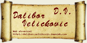Dalibor Veličković vizit kartica